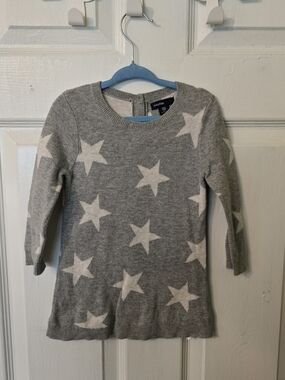 GAP Gray Knit Dress with White Stars
